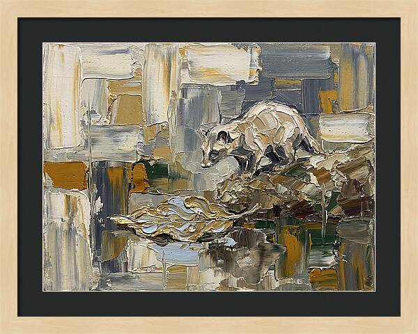 Palm Civet Among Abstract Textures