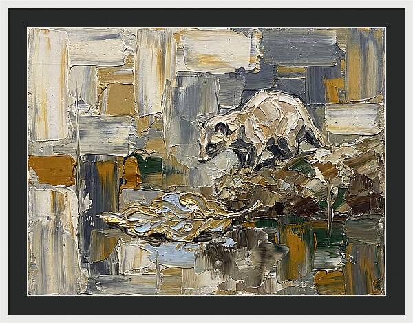 Palm Civet Among Abstract Textures