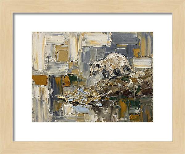 Palm Civet Among Abstract Textures