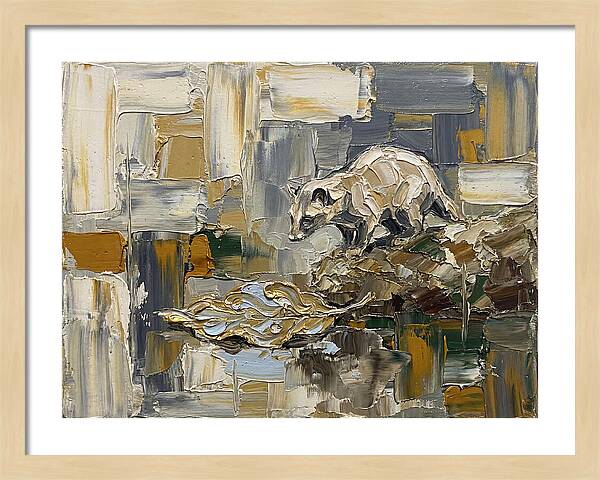 Palm Civet Among Abstract Textures
