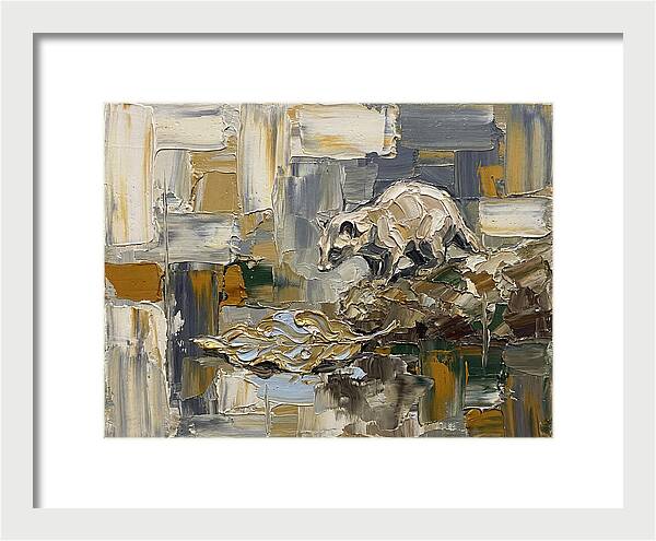 Palm Civet Among Abstract Textures