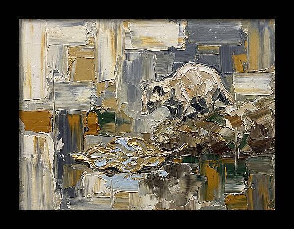 Palm Civet Among Abstract Textures