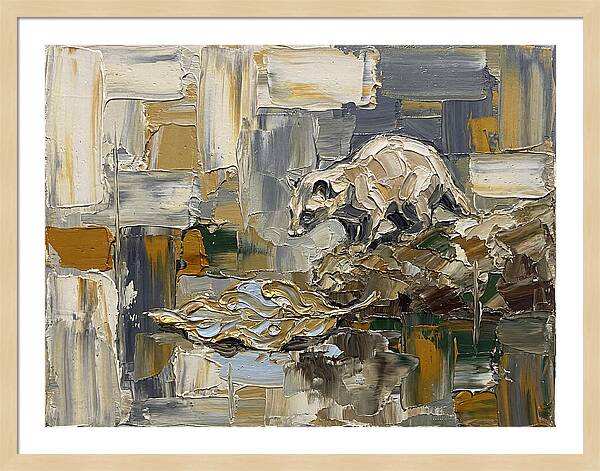 Palm Civet Among Abstract Textures