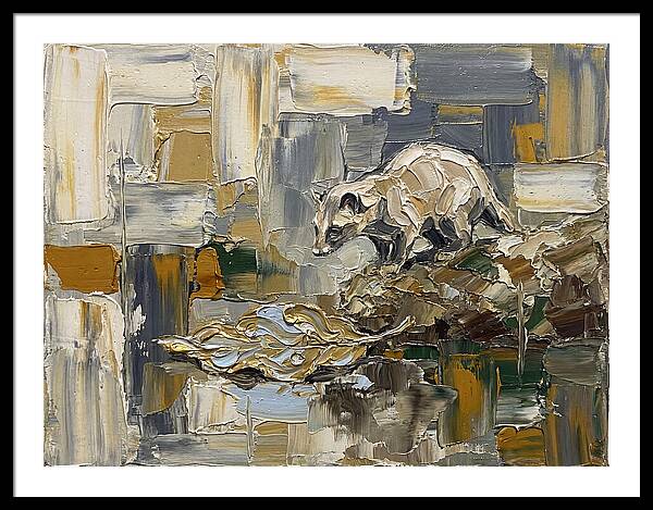 Palm Civet Among Abstract Textures