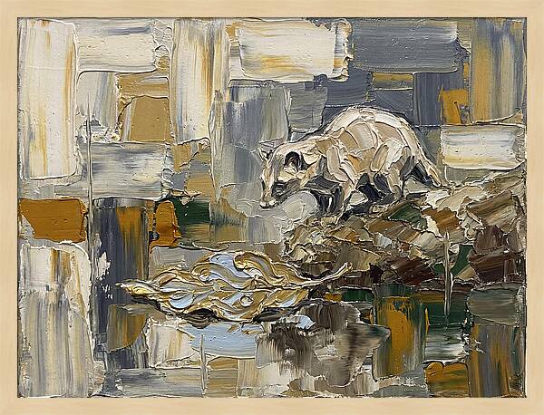 Palm Civet Among Abstract Textures
