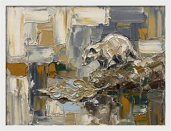 Palm Civet Among Abstract Textures