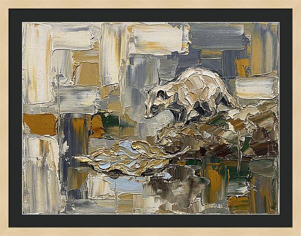 Palm Civet Among Abstract Textures