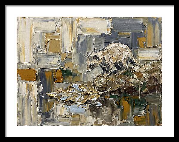 Palm Civet Among Abstract Textures