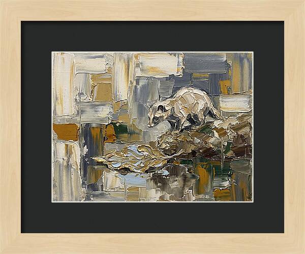 Palm Civet Among Abstract Textures