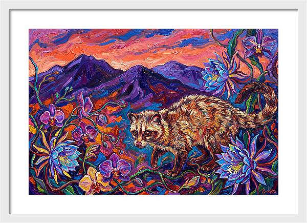 Palm Civet Among Blossoms