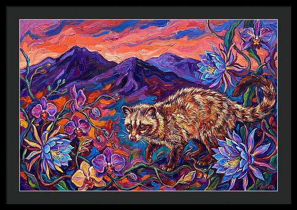 Palm Civet Among Blossoms
