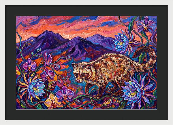Palm Civet Among Blossoms