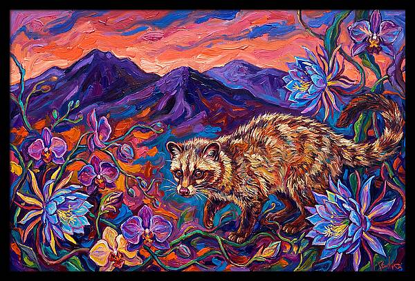 Palm Civet Among Blossoms