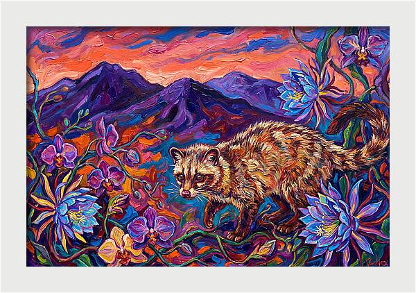 Palm Civet Among Blossoms