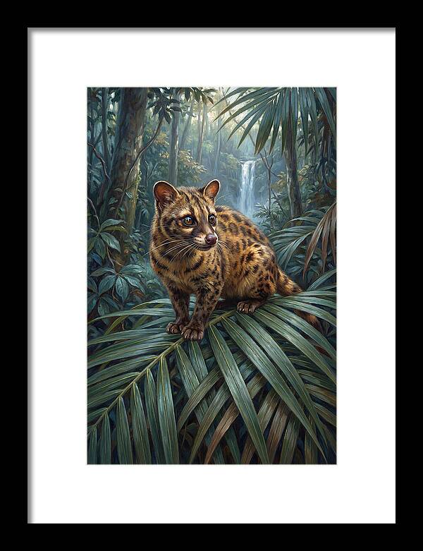 Palm Civet Among Lush Foliage