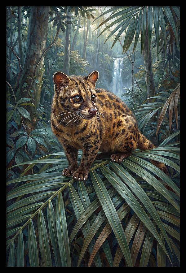 Palm Civet Among Lush Foliage