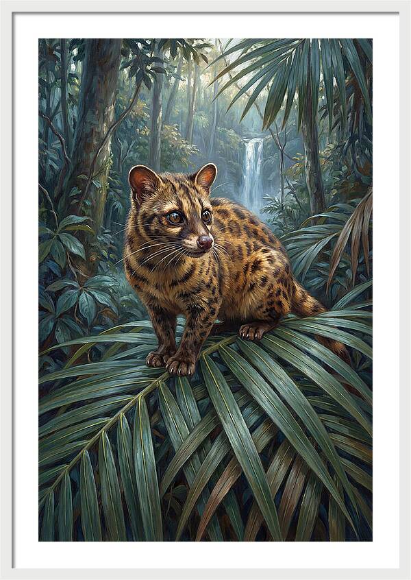Palm Civet Among Lush Foliage