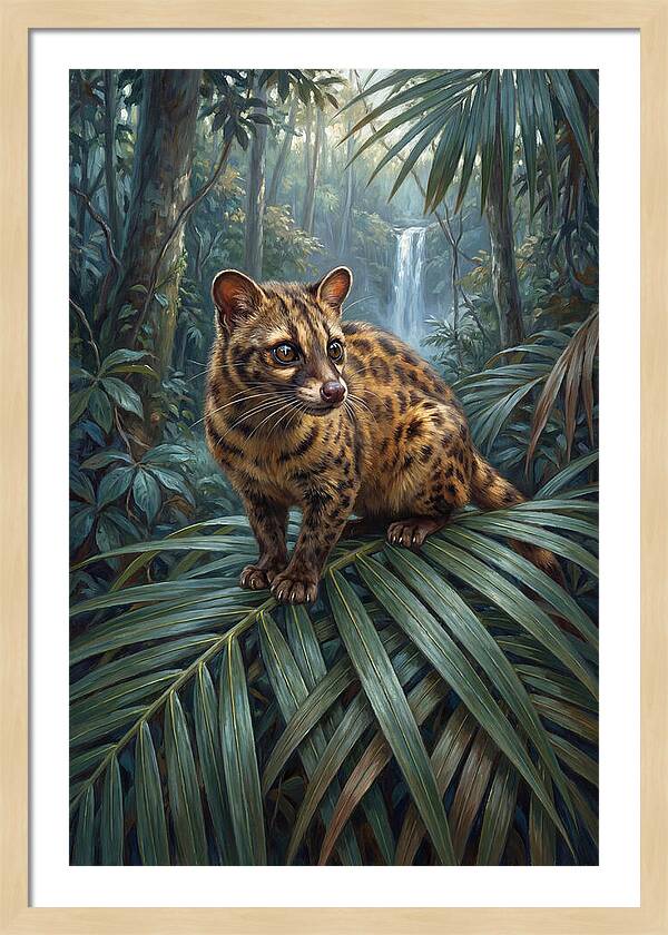 Palm Civet Among Lush Foliage