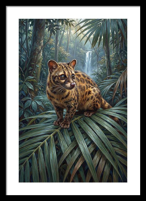 Palm Civet Among Lush Foliage