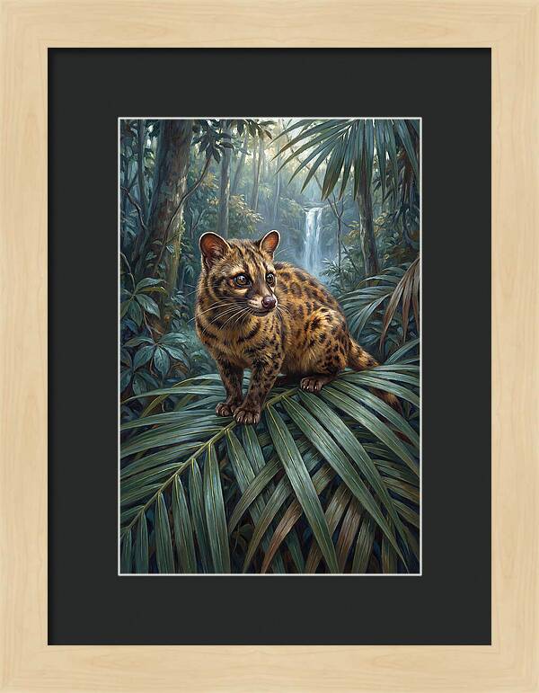 Palm Civet Among Lush Foliage