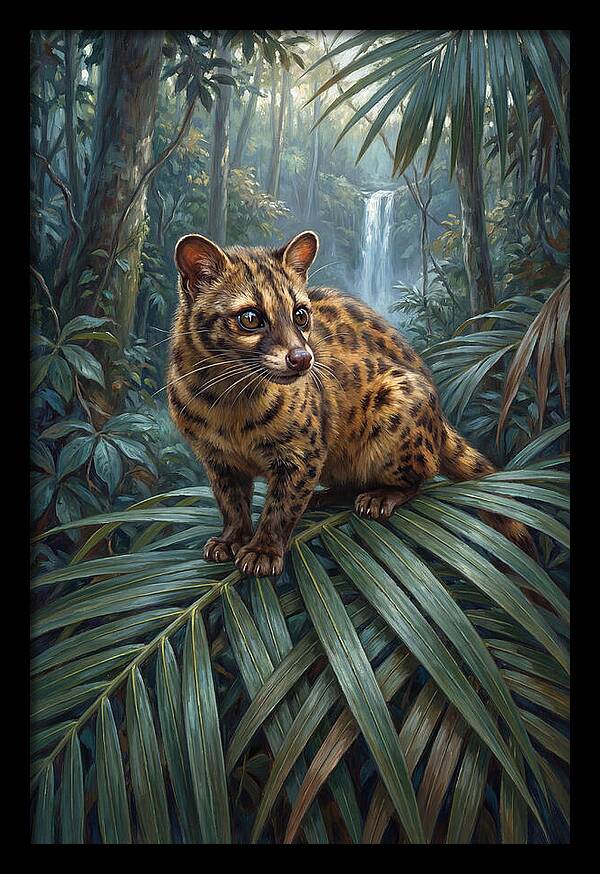 Palm Civet Among Lush Foliage