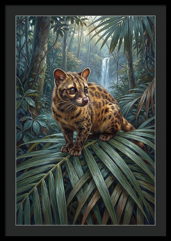 Palm Civet Among Lush Foliage