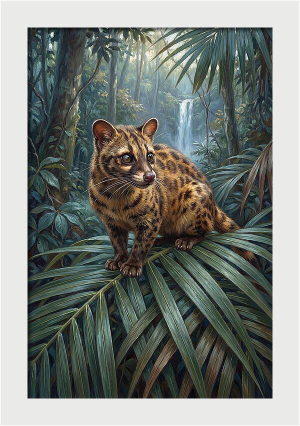Palm Civet Among Lush Foliage