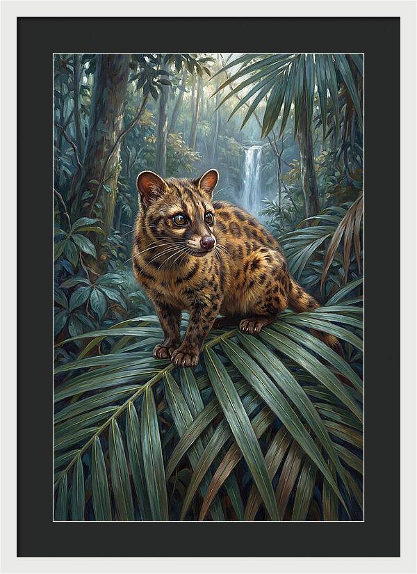 Palm Civet Among Lush Foliage
