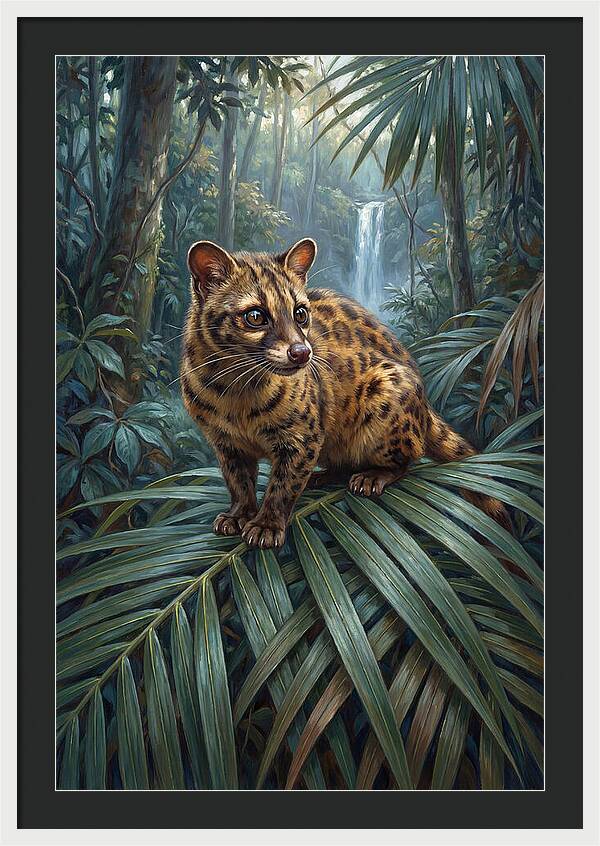Palm Civet Among Lush Foliage