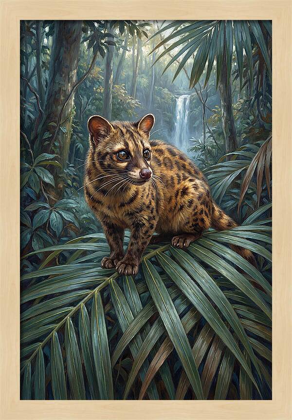 Palm Civet Among Lush Foliage