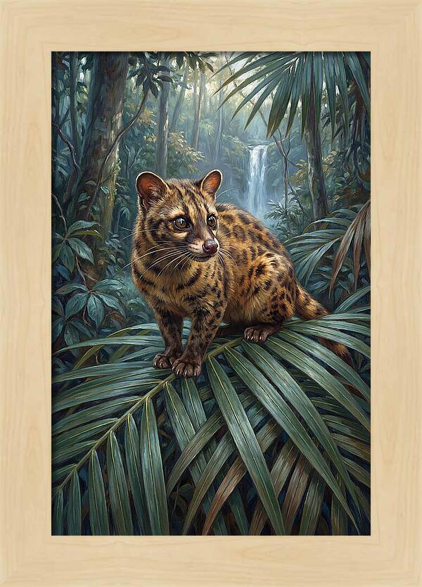 Palm Civet Among Lush Foliage