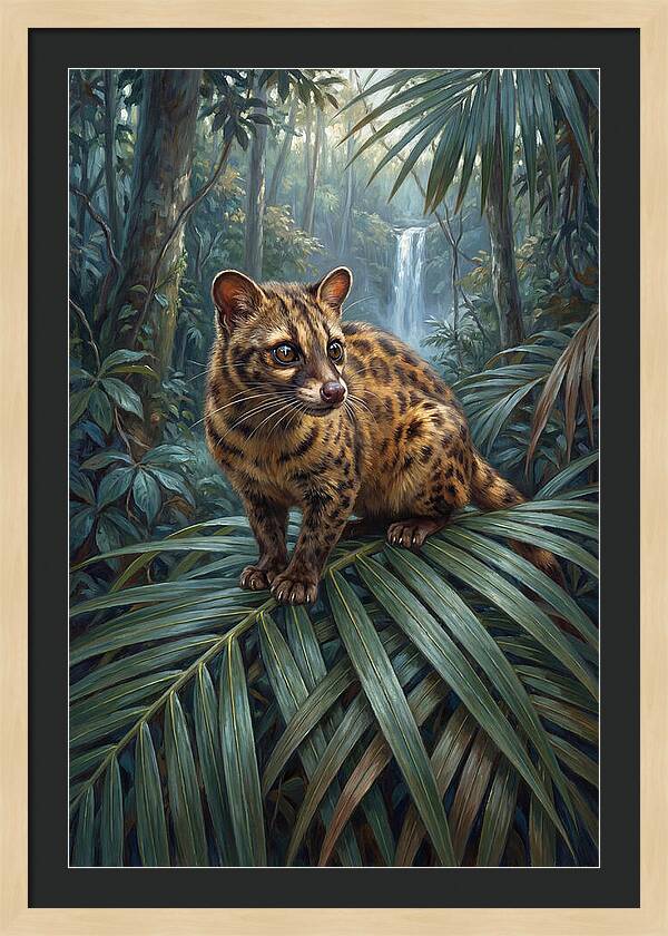Palm Civet Among Lush Foliage