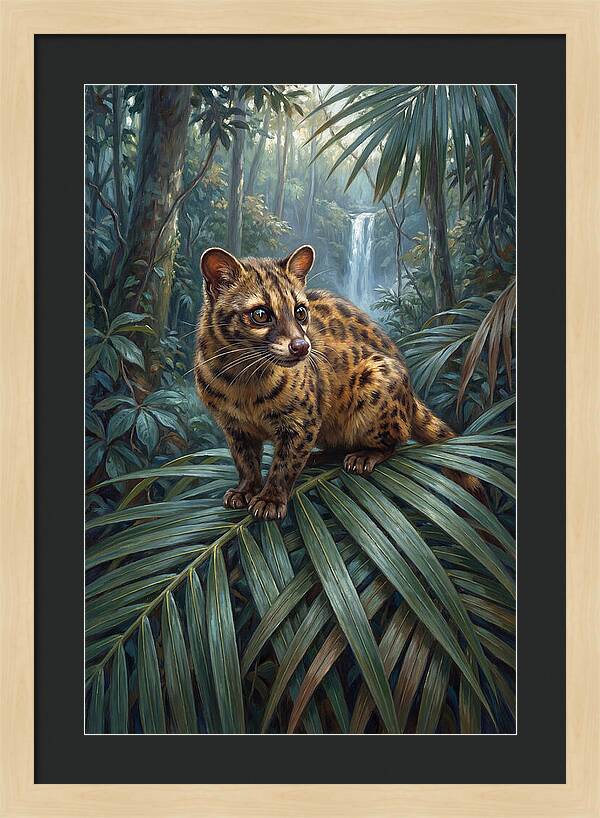 Palm Civet Among Lush Foliage