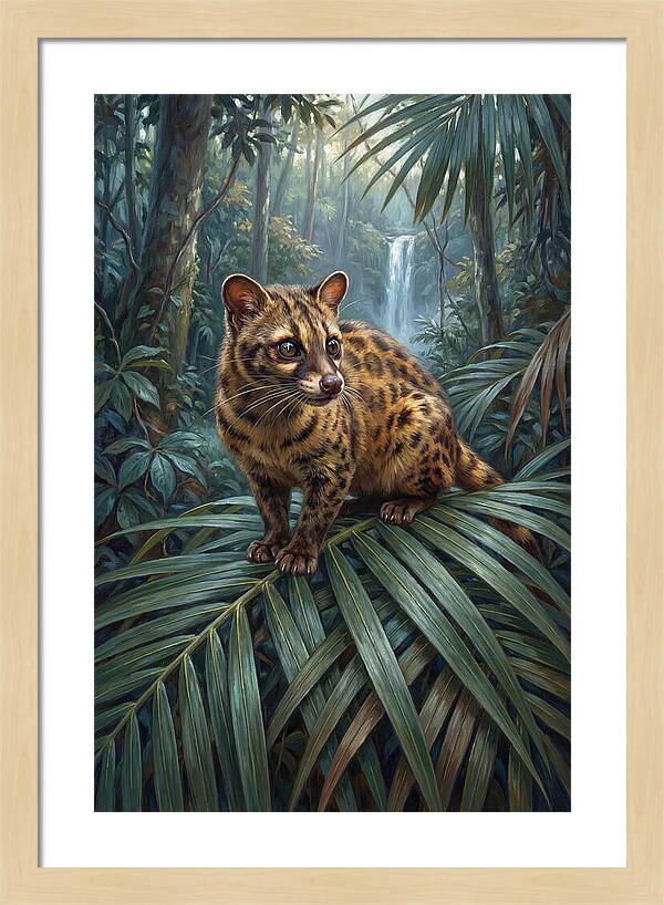 Palm Civet Among Lush Foliage