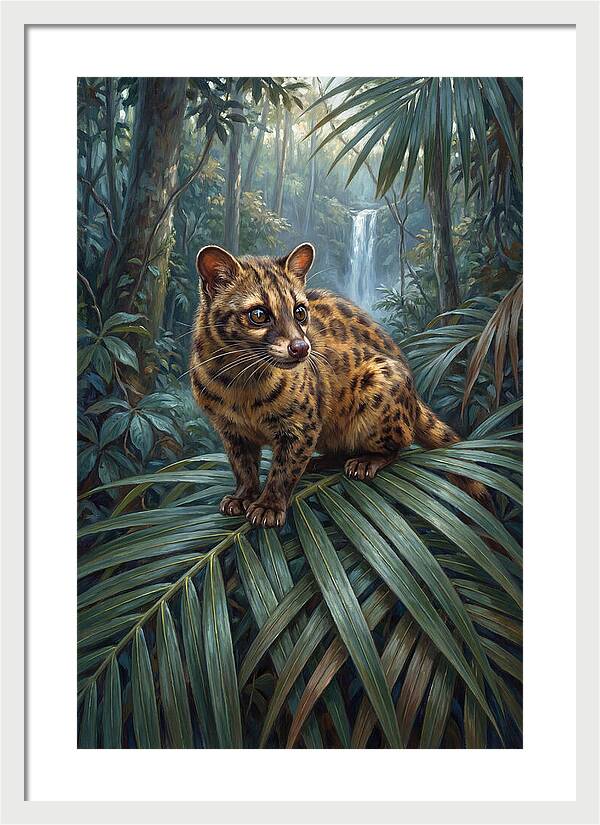 Palm Civet Among Lush Foliage