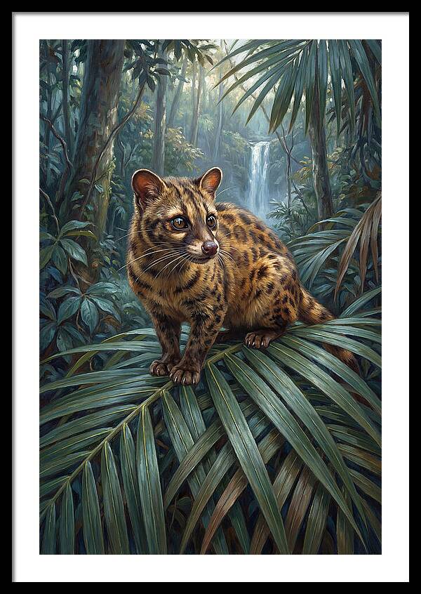 Palm Civet Among Lush Foliage