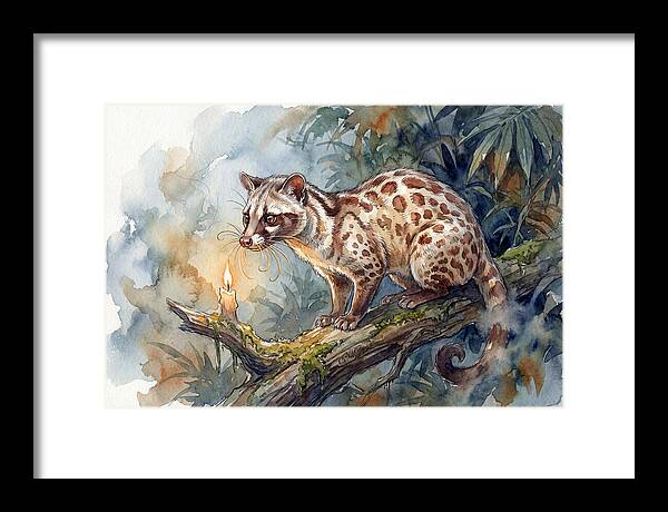 Palm Civet In Moonlight