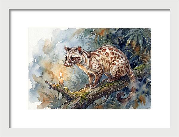 Palm Civet In Moonlight