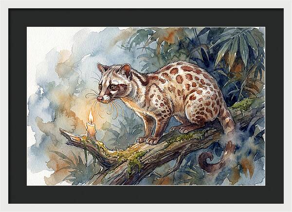 Palm Civet In Moonlight