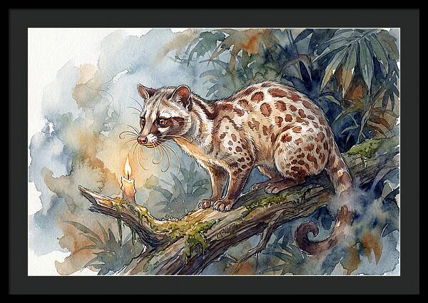 Palm Civet In Moonlight