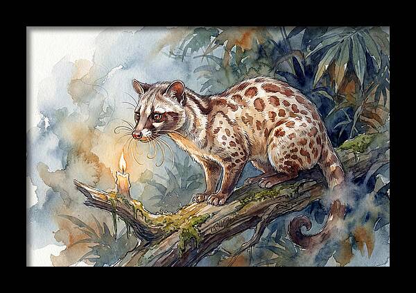 Palm Civet In Moonlight