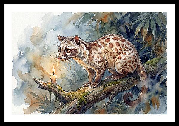 Palm Civet In Moonlight