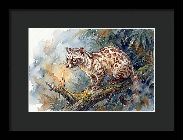 Palm Civet In Moonlight