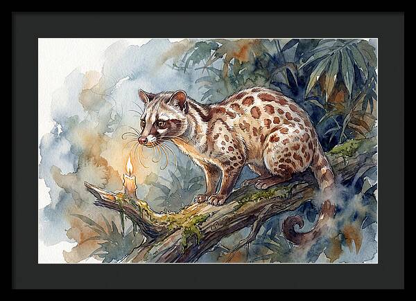 Palm Civet In Moonlight