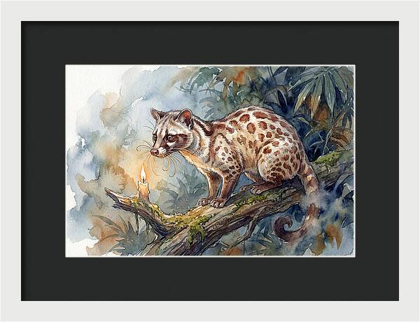 Palm Civet In Moonlight
