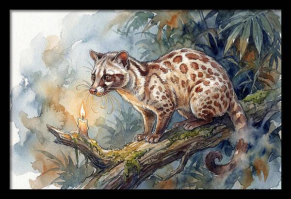 Palm Civet In Moonlight