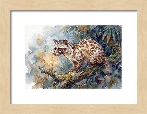Palm Civet In Moonlight