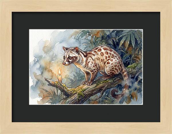 Palm Civet In Moonlight