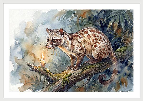 Palm Civet In Moonlight