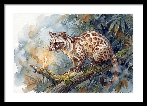 Palm Civet In Moonlight